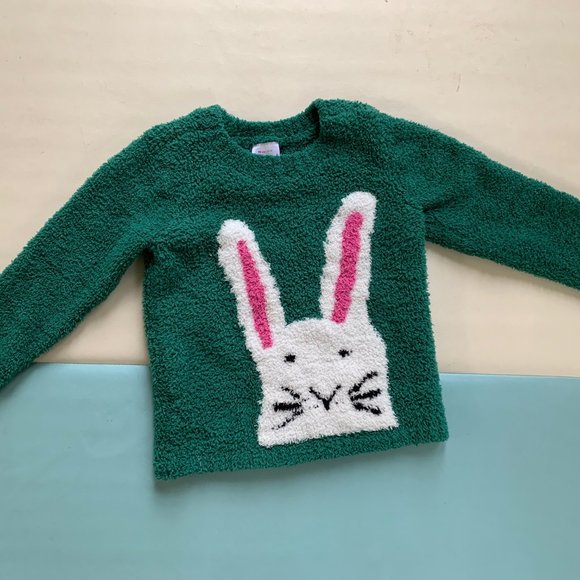 SOLD Hanna Andersson 3T Fir Tree Easter Marshmallow Sweaters Bunny Spring EUC - Picture 1 of 4